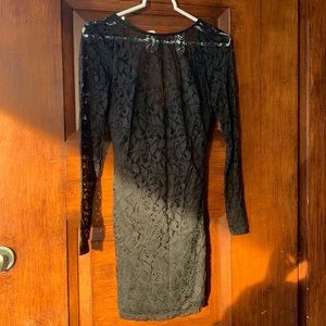 Bebe Long sleeve Lace mini Dress